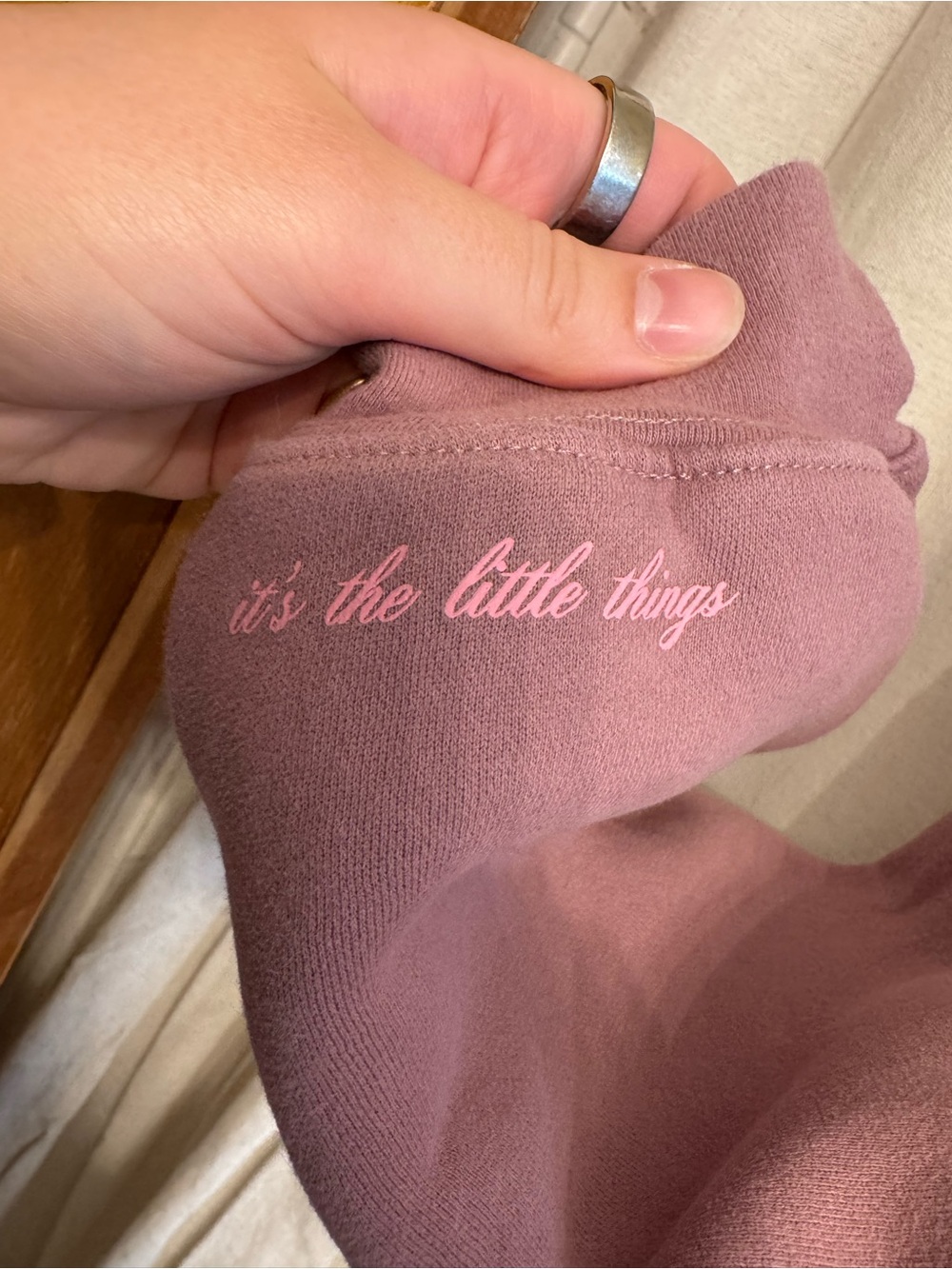 Start With Gratitude Pink Colorblock Cropped Sweatshirt - Picture 2 of 6